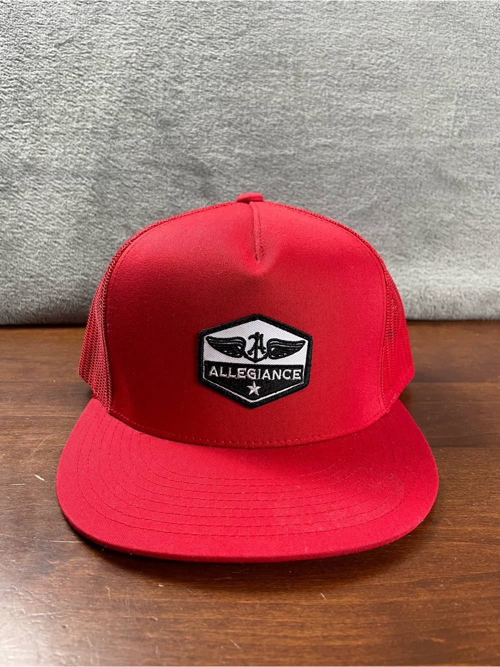 Allegiance Mesh Trucker Hat Red Mesh Snapback The Classics Yupoong